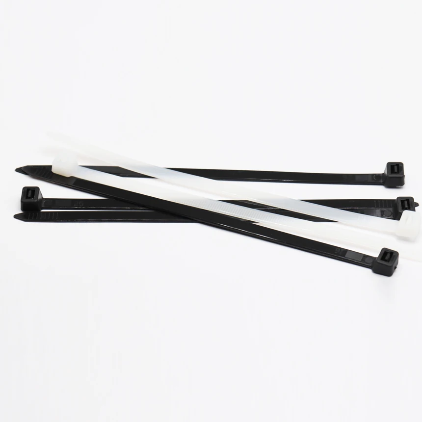 9*200/300/450/530/550/600/650/700/760mm Width Black White Self-Lock Nylon Plastic Strap Wrap Ziptie Fasten Zip Ties Cable Tie