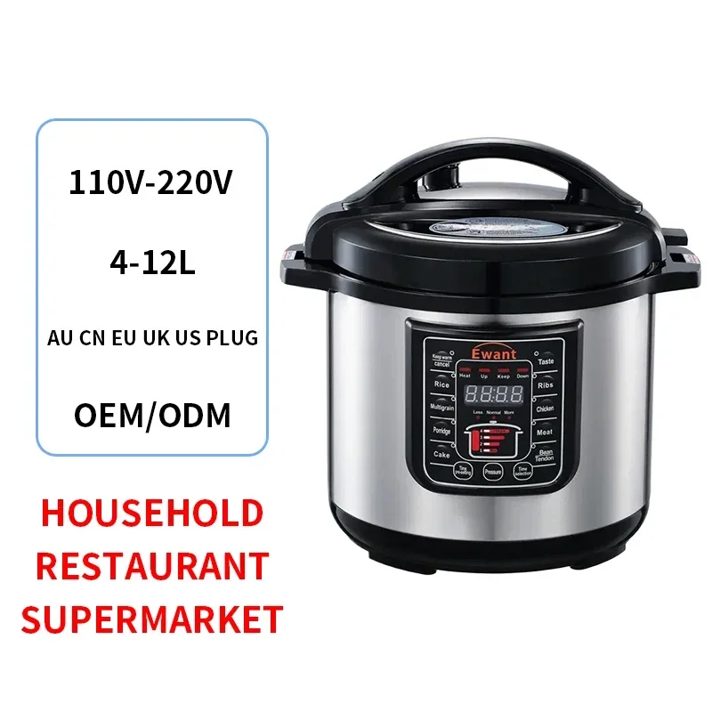 kitchen Electric Pressure Cooker 12L Multi Cooker Electric Pressure Household Stainless Steel Crock Pot Electric Pressure Cooker