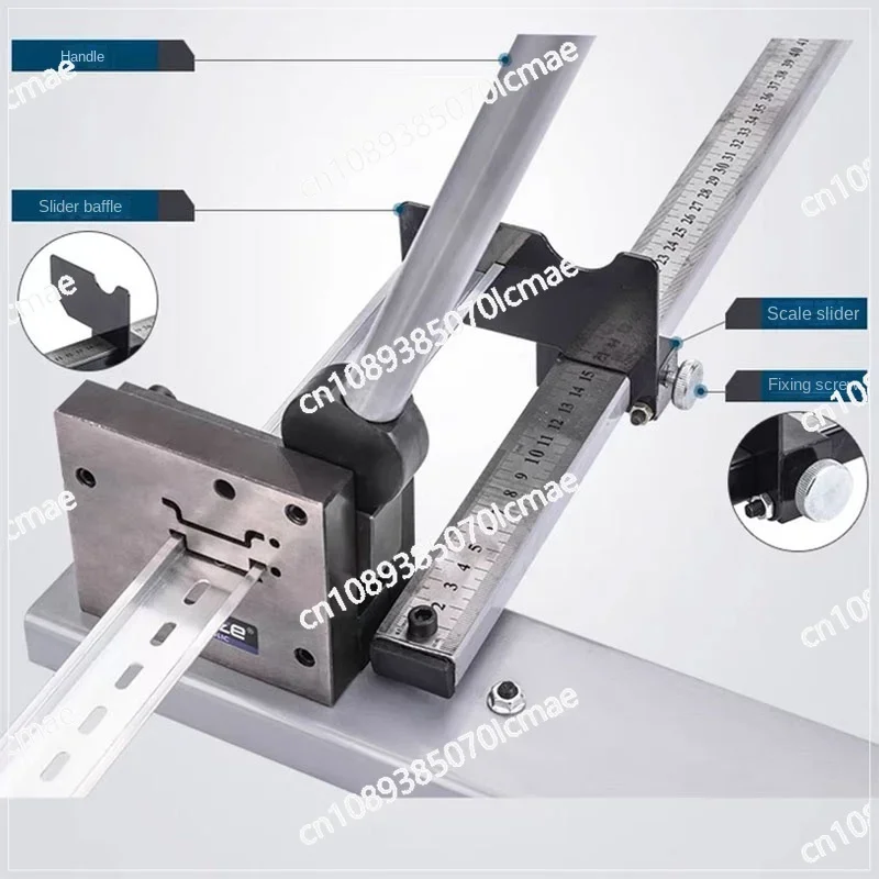 C45 Multifuntional Din Rail Cutter Din Rail Cutting Tool Easy Cut with Measure Gauge Double Wire Guide Cutting Machine