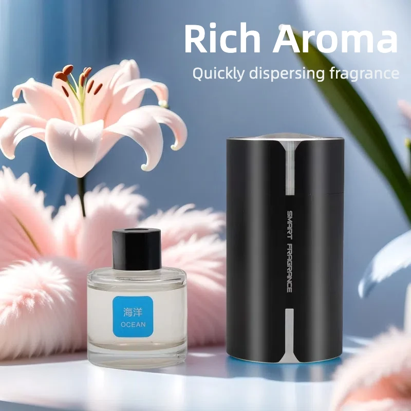 Auto Start-Stop Car Perfume, Smart Sensor. Rich Scent Spray, Colorful Ambient Light. High-End Odor Removal Interior Decor.