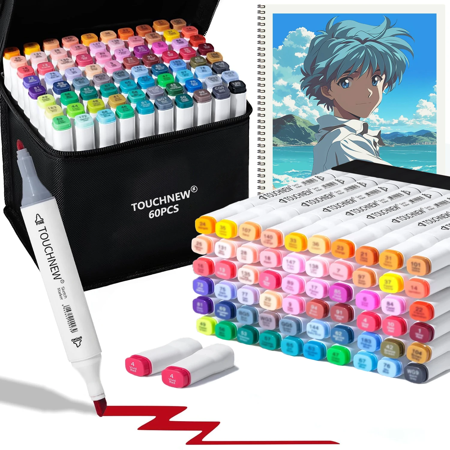 

40 Colors Alcohol Markers Dual Tips Alcohol-Based Art Markers for Kids and Adults in Coloring, Painting