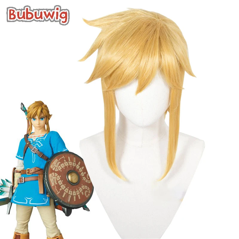 

Парик для косплея Bubuwig, синтетические звенья для косплея, цвет светлый, термостойкий, скидка 35 см