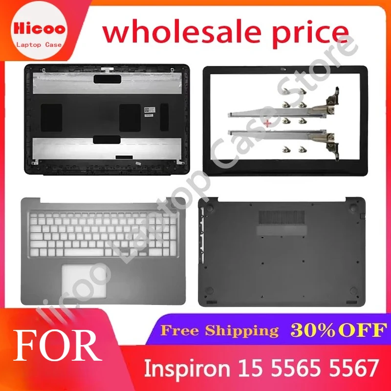 NEW Laptop Case FOR Inspiron 15 5565 5567 LCD Back Cover Front Bezel Hinges Palmrest Keyboard Bottom Base Case Top Housing