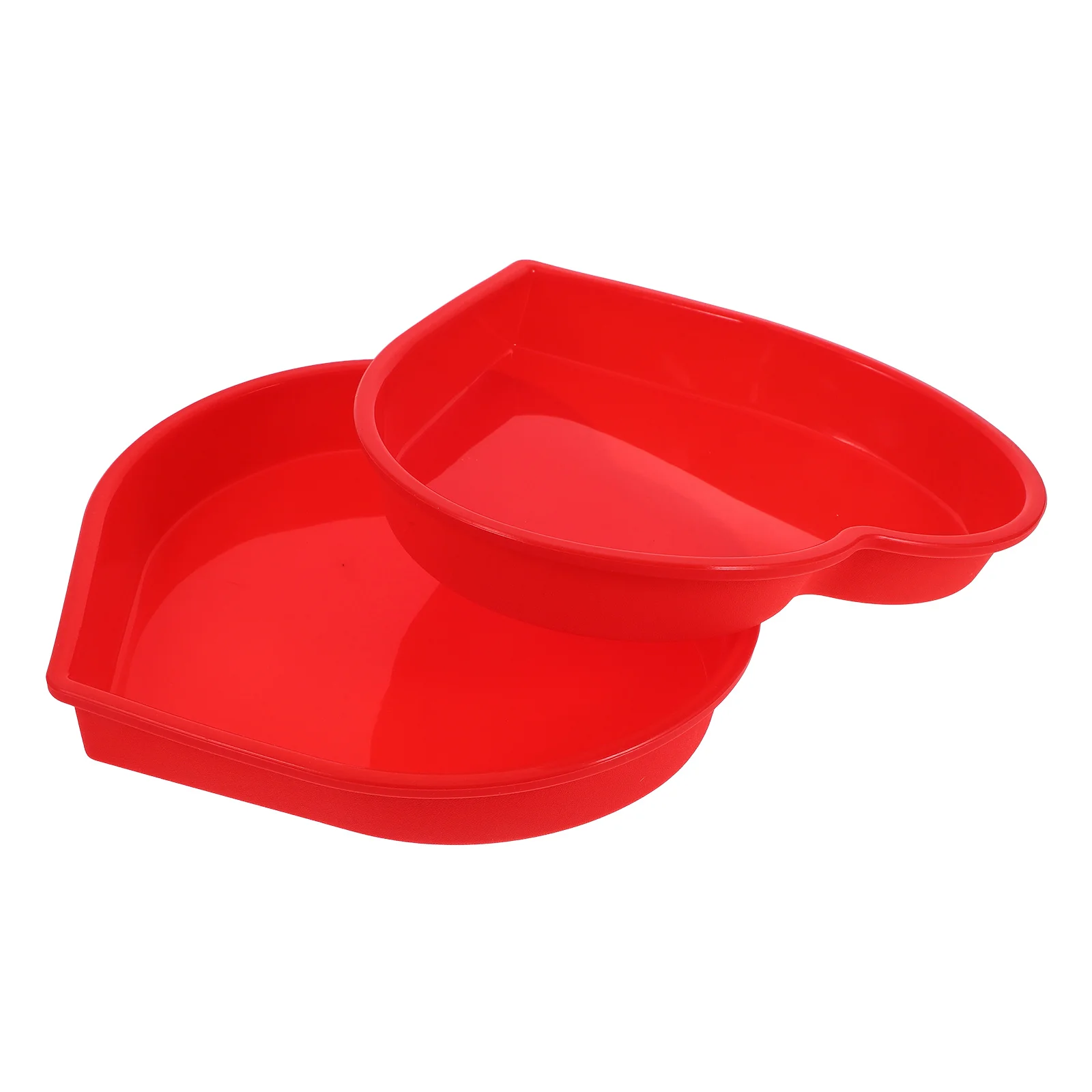 

2pcs Heart Shaped Silicone Baking Pan Oven Microwave Safe Flexible Nonstick Cake Mold Muffin Cookie Dessert Set Holiday Kitchen