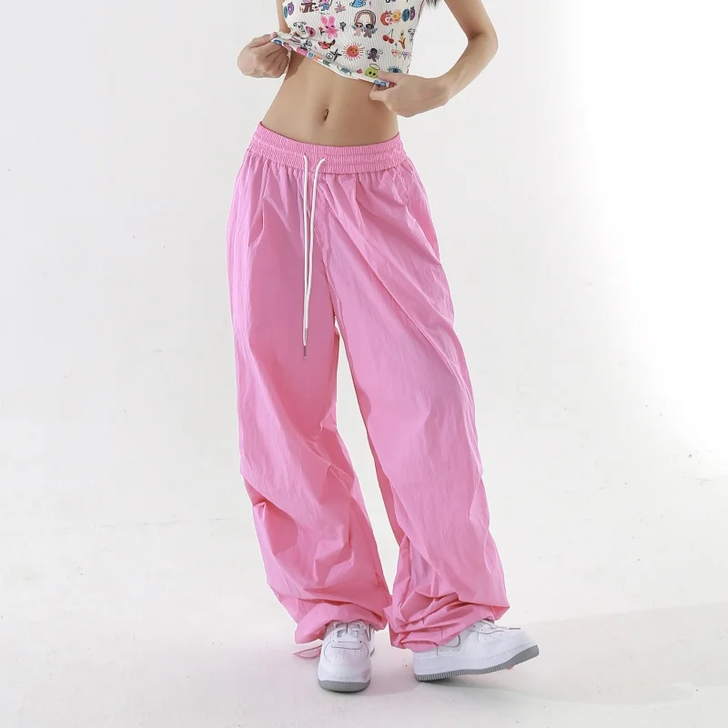 Women's Y2k Street Fluorescent Colors Hip Hop Sweatpants Paratrooper Pants Oversized Trousers Vibe Dance Jazz Baggy Cargo Pants