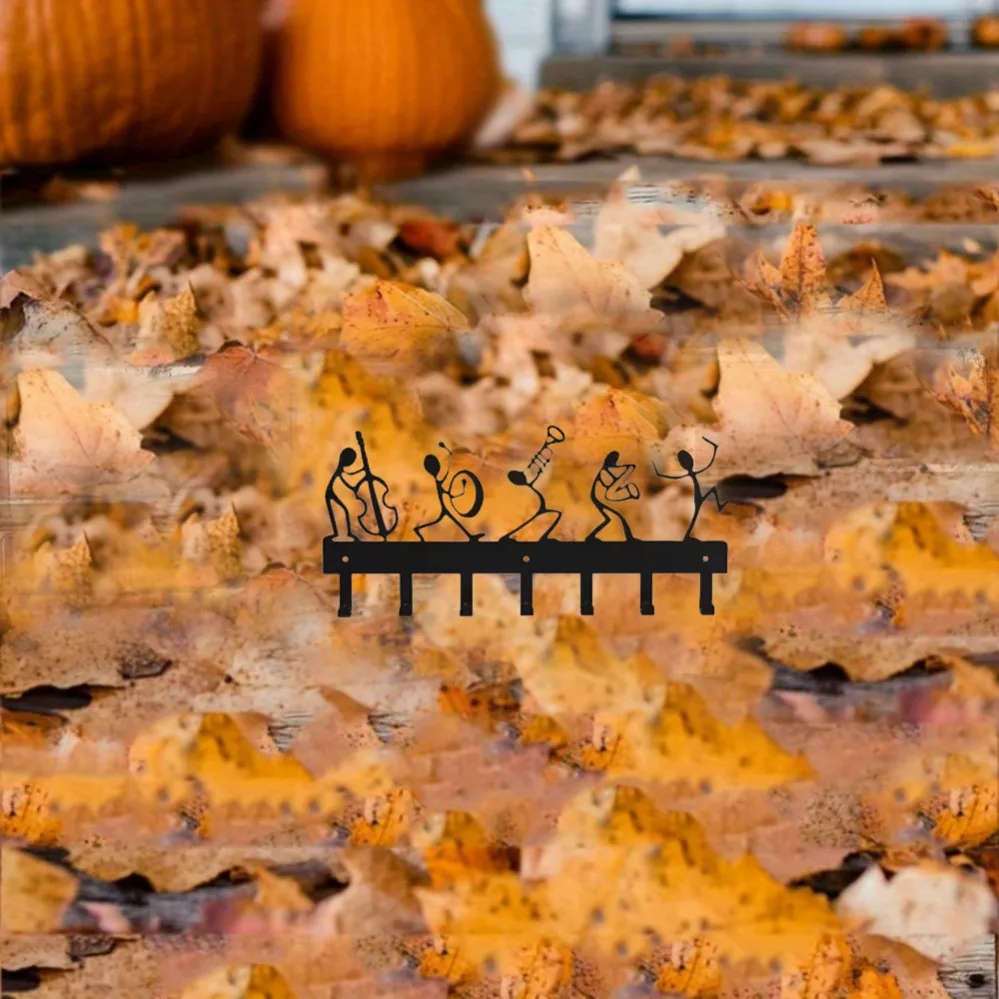 

Orchestra Pit Metal Key Organizer – Industrial Hooks for Musician Homes & Theatrical Decor Accents