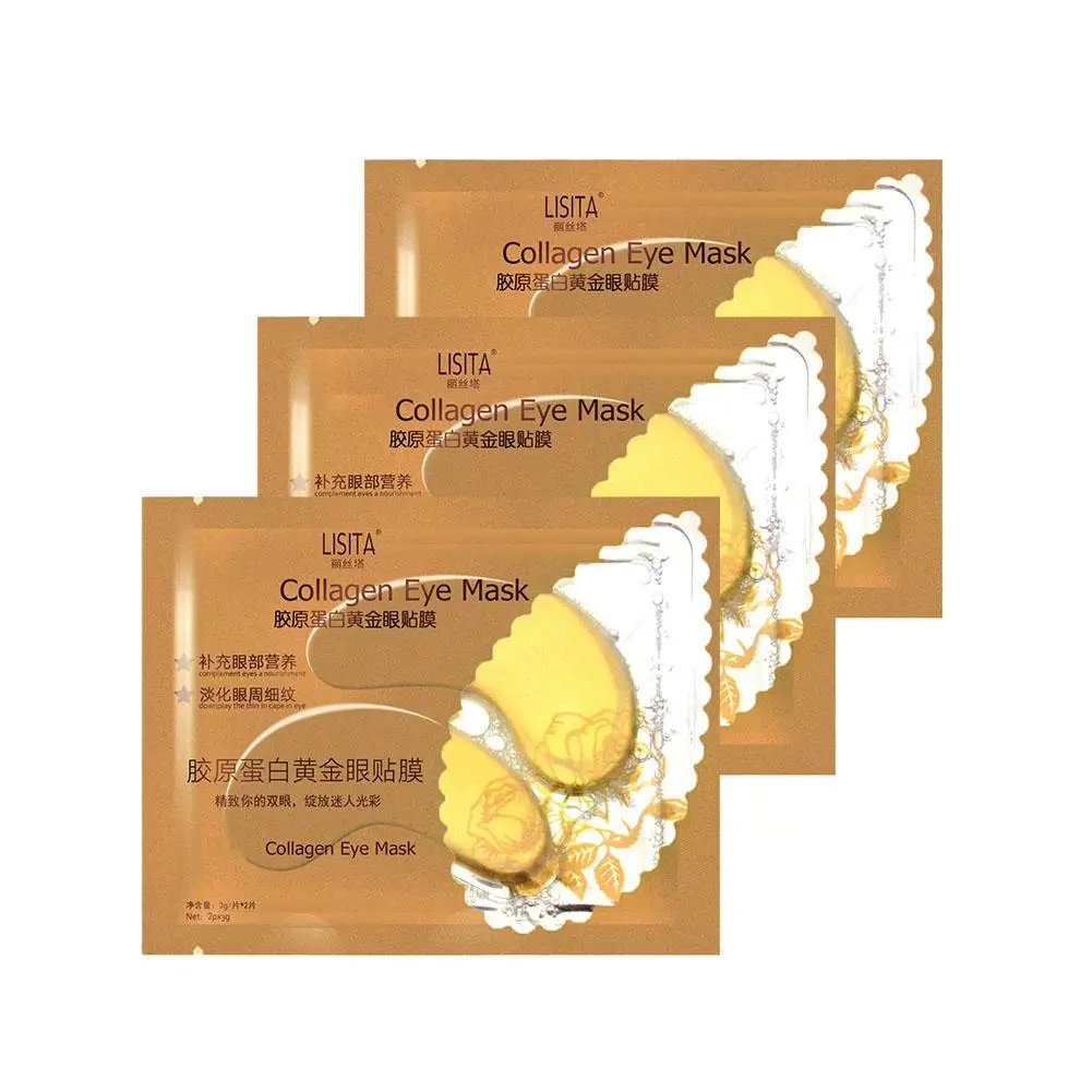 5 par Golden Collagen Eye Mask Anti-Aging Dark Circles Moisturizing Bright Beauty Patches do pielęgnacji skóry oczu