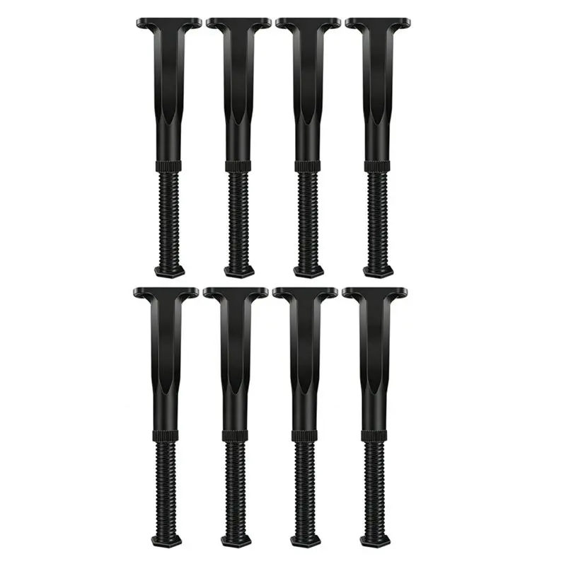ABYN-For Bed Frame Support Legs(8 PCS) Adjustable Height-For Bed Slats Support Leg 7.8-14.6 Inch With Screws, Furniture Legs For