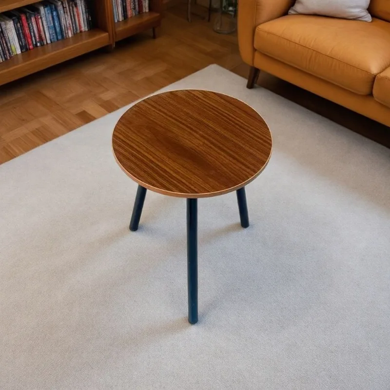 1pc Small Simple Rotundity Coffee Table | Sofa Side Corner Table for Living Room Bedroom Mini Bedside Small Desk Storage Rack image 5