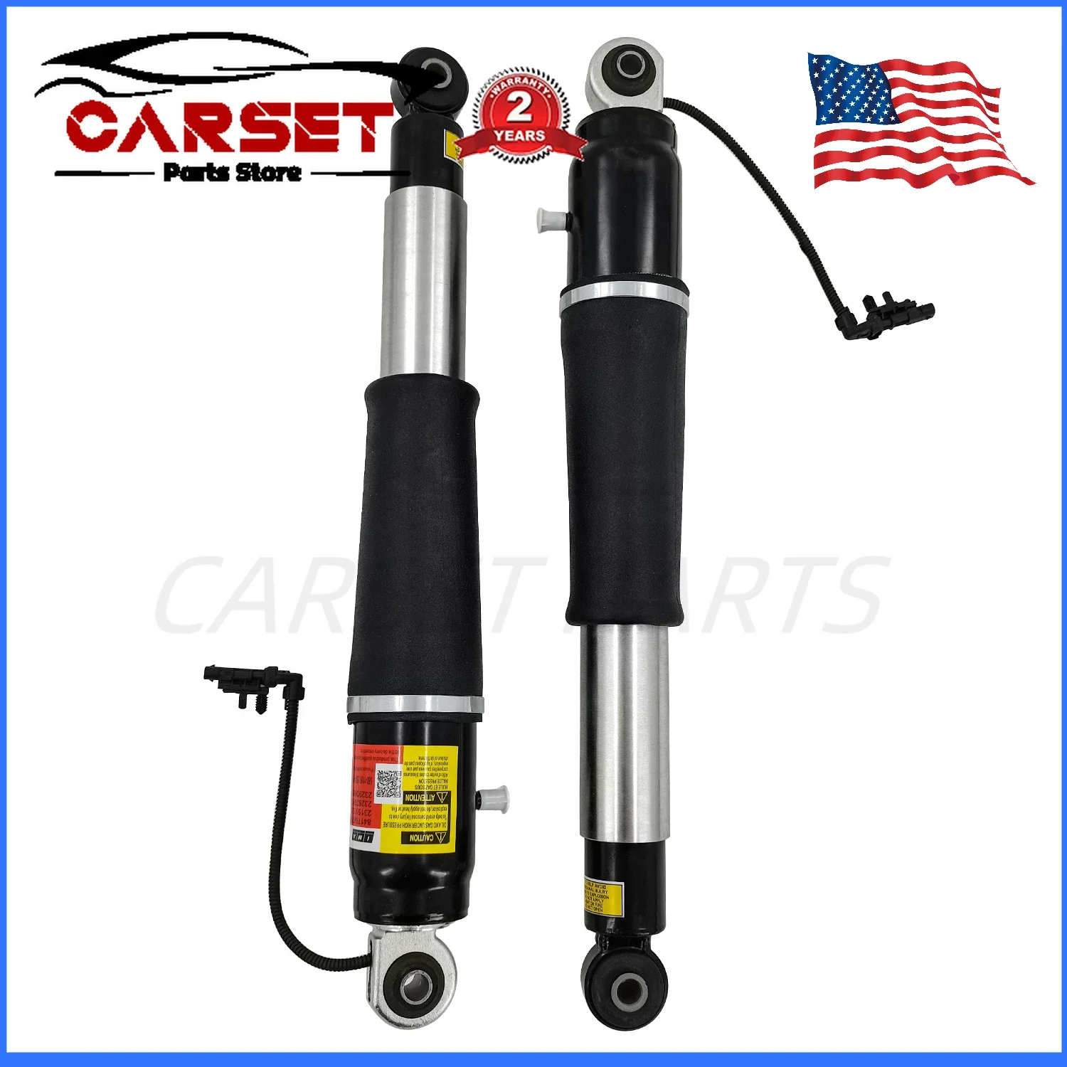 Pair Rear Air Shock Absorber for Cadillac Escalade 6.2L V8 2015-2019 22283446, 22278958, 580-1106, 5801068