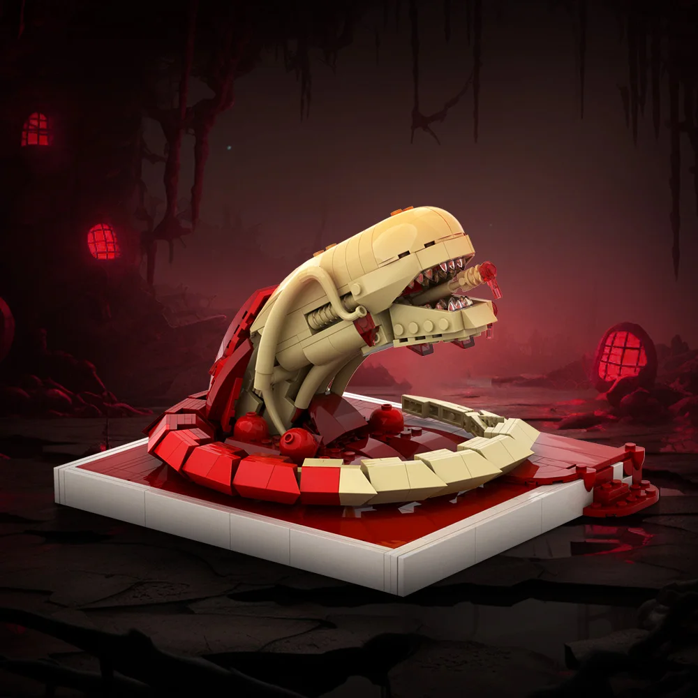 

MOC Alien Chestburster Model Building Blocks Horror Movie Alien Monster Killer Chestburster Figure Brick Toy Halloween Gift