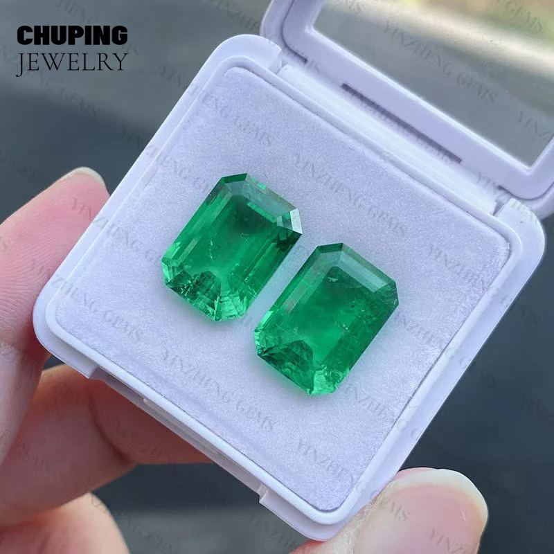 ChuPing Jewelry Lab Grown Colombia Emerald Shape For Making Selectable AGL Certificate Loose Colombia Emerald Gemstones