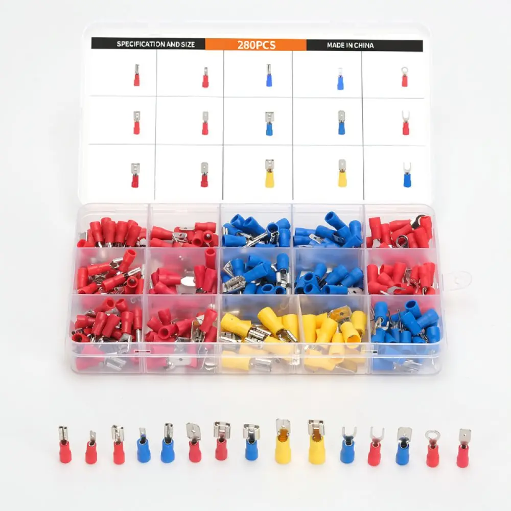 Crimp Terminal Connector Set For Niushi Insulated Wire Splice Electrical Projects Hardware Repair Cable Connection Accessory