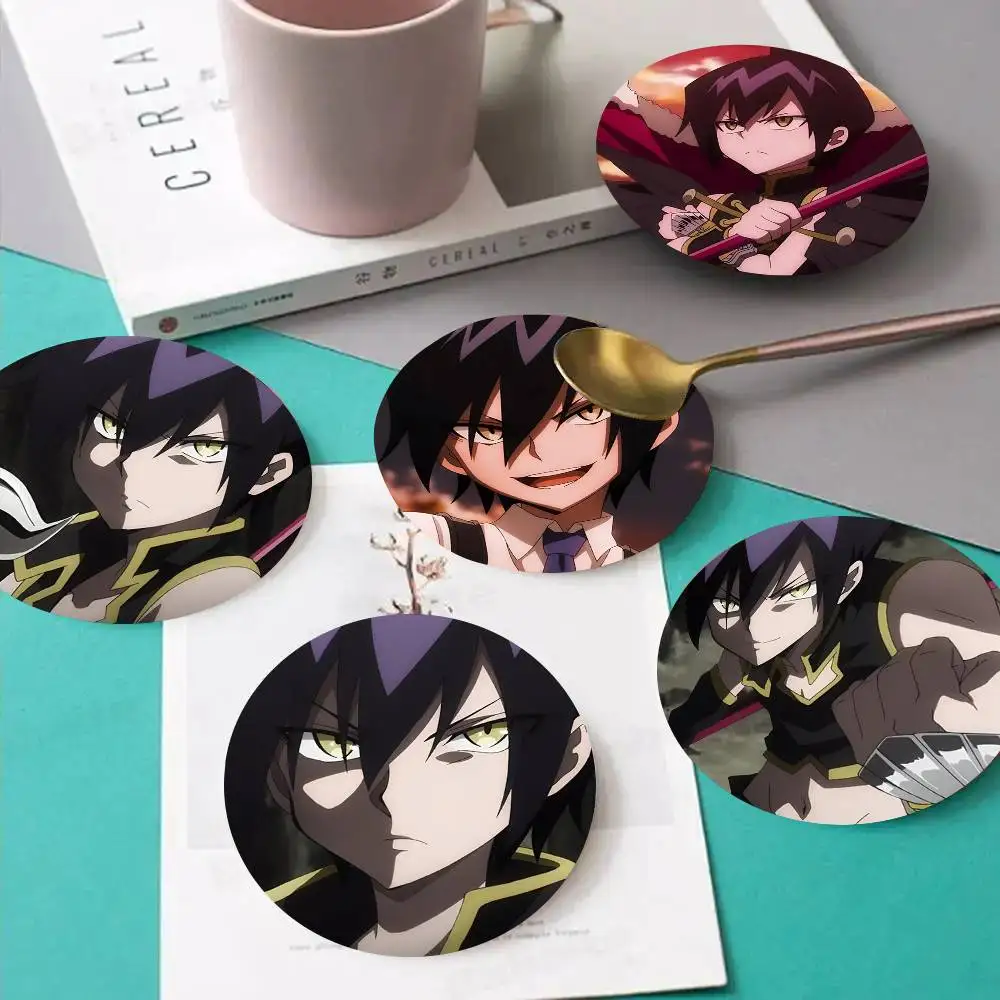 1pc Tao Ren Wooden Coaster Colour Printing Cup Mat Home Desk Decoration Gifts