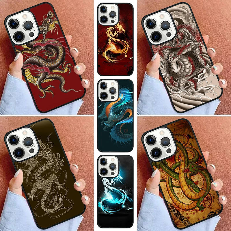 Legendary Chinese Dragon Phone Case For iPhone 16 15 14 Pro Max 11 13 12 Mini Max SE 2020 6S 7 8 Plus Cover Capa