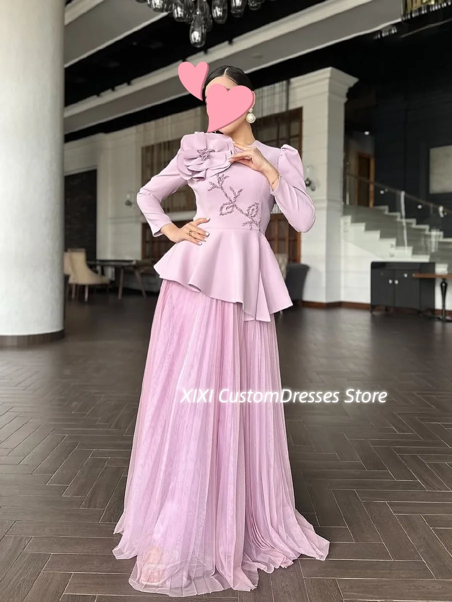 

Настройте платья длиной до пола с овальным вырезом и цветочным принтом для выпускного вечера Платья на молнии с длинными рукавами для особых случаев по индивидуальному заказу