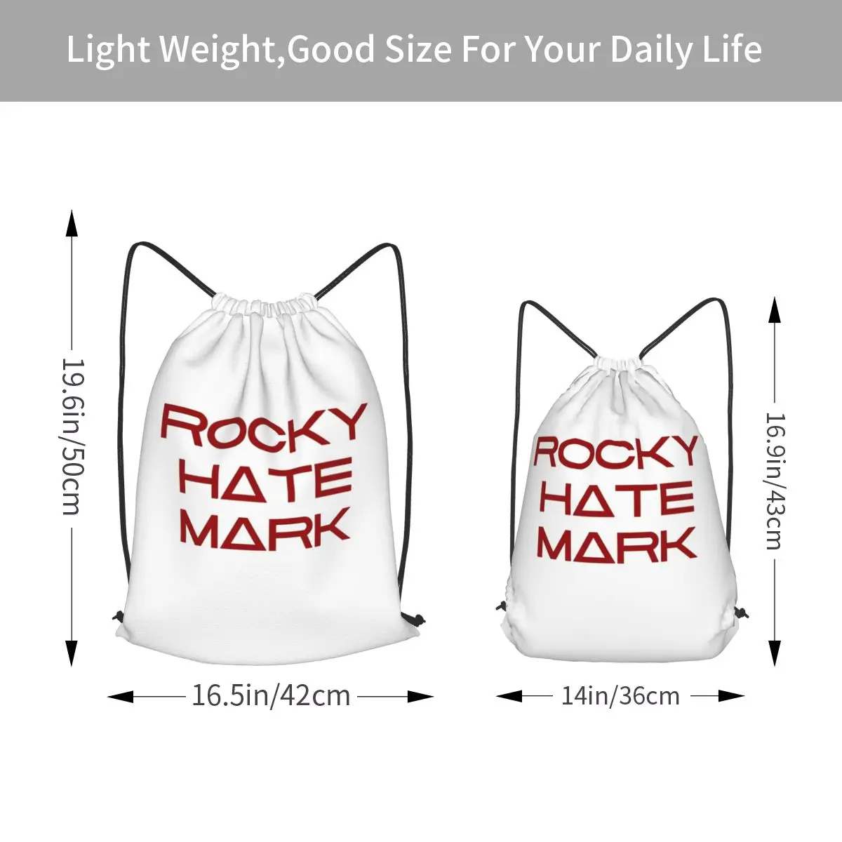 Rocky Hate Mark Project Hail Mary Backpacks Portable Drawstring Bags Sports Bag Book Bags for Travel School