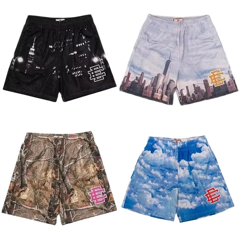 EE Basic Short NEW YORK CITY SKYLINE men\'s casual shorts fitness sports pants summer gym workout mesh shorts men shorts