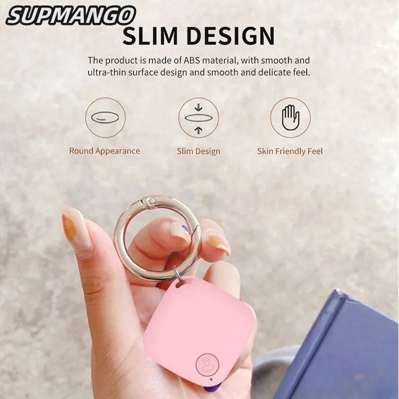 Round Mini Bluetooth 5.0 Anti-Lost Tracker: Smart Locator for Pets, Bags, Wallets