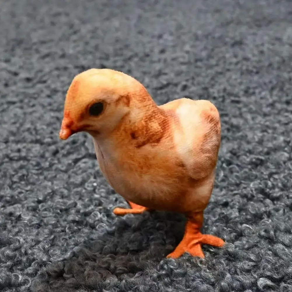 Lifelike Doll Yellow Plush Toy Artificial Animal Chick Stuffed Cushion Doll Toys Chicken Pillow For Kids Birthday Gift