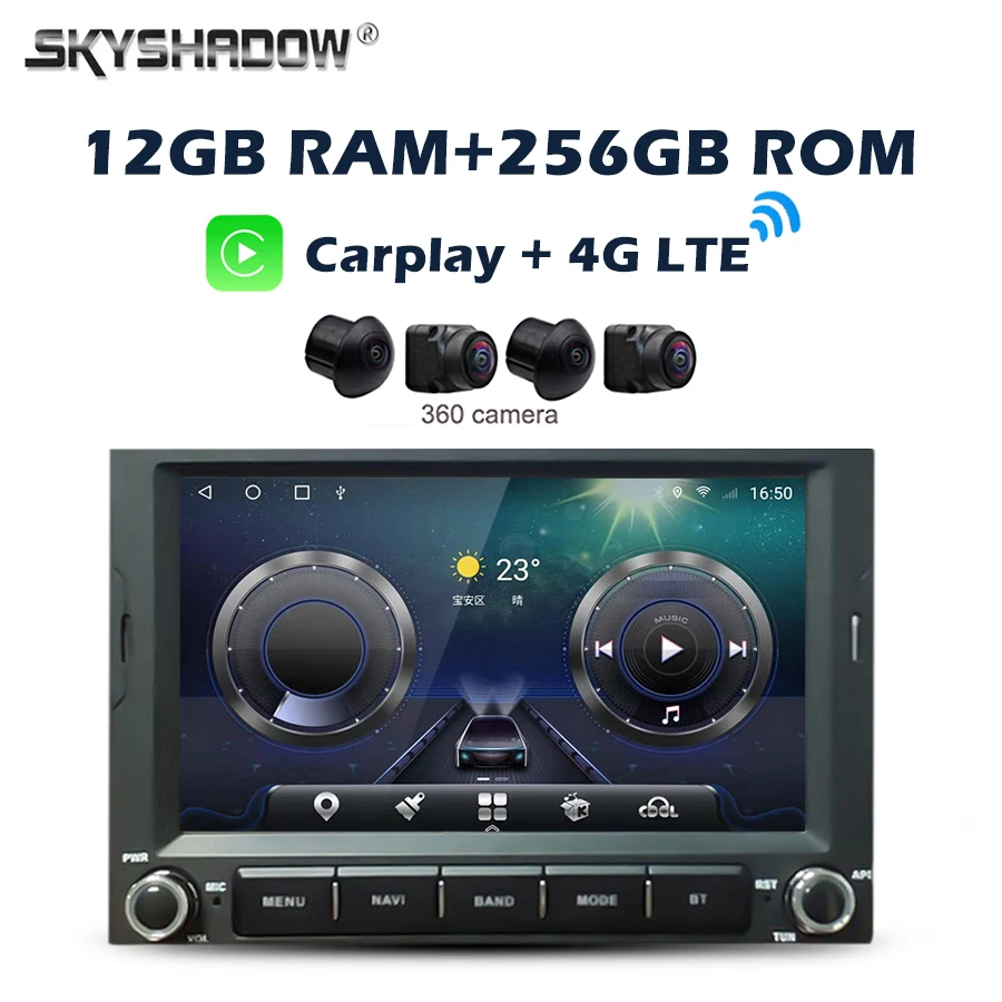 12G+256G SIM Carplay Auto Android 14 IPS Car DVD Player GPS WIFI Bluetooth Radio for PEUGEOT 3008 5008 Partner CITROEN Berlingo