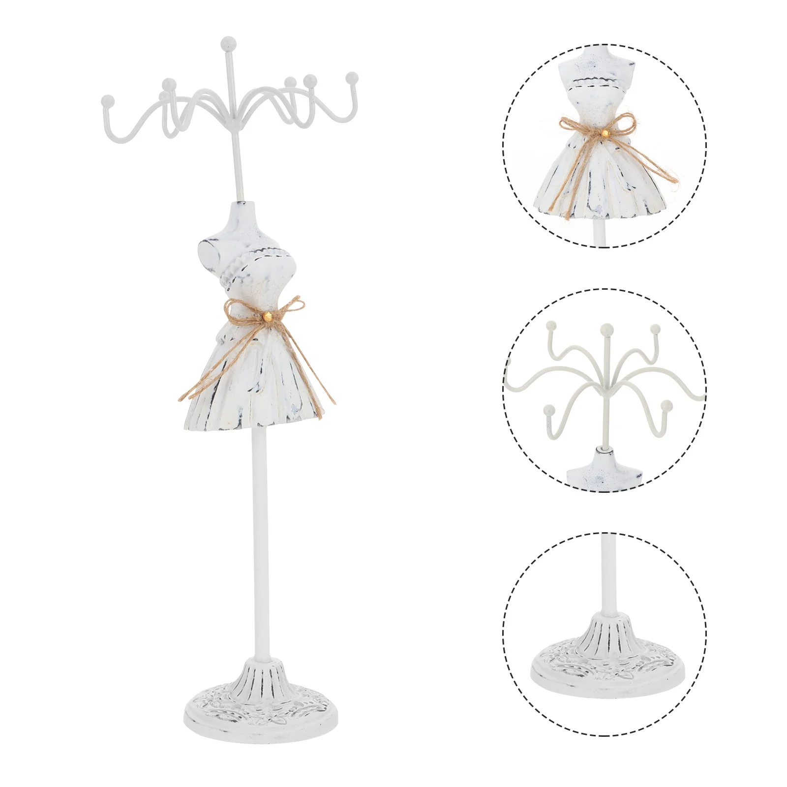 

Подставка для ювелирных изделий в винтажном стиле, кольцо, ожерелье, держатель для сережек для женщин и девочек, подарок, органайзер для ювелирных изделий, полка для хранения сережек