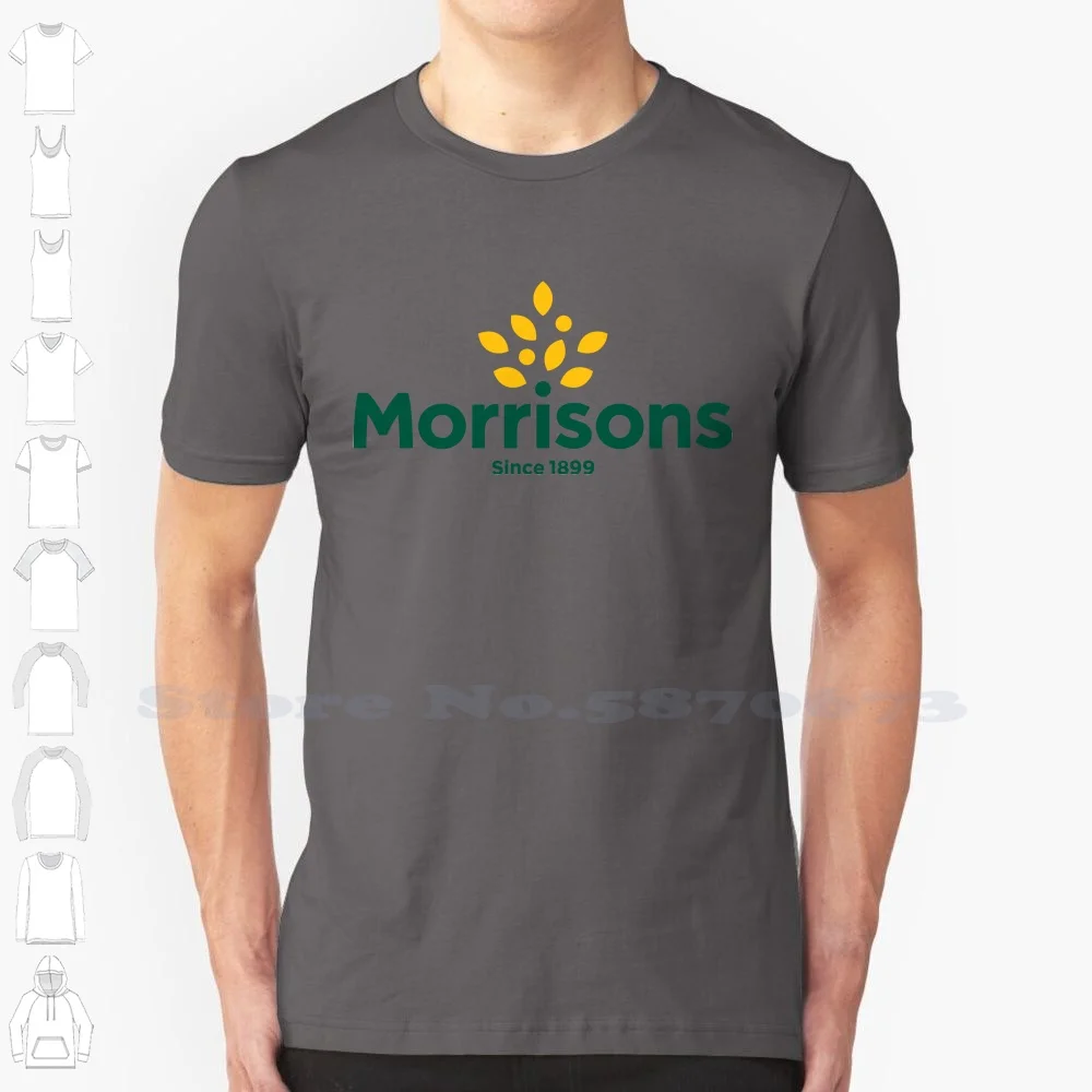 Morrisons Logo High-quality T Shirts Fashion T-shirt New 100% Cotton Tee