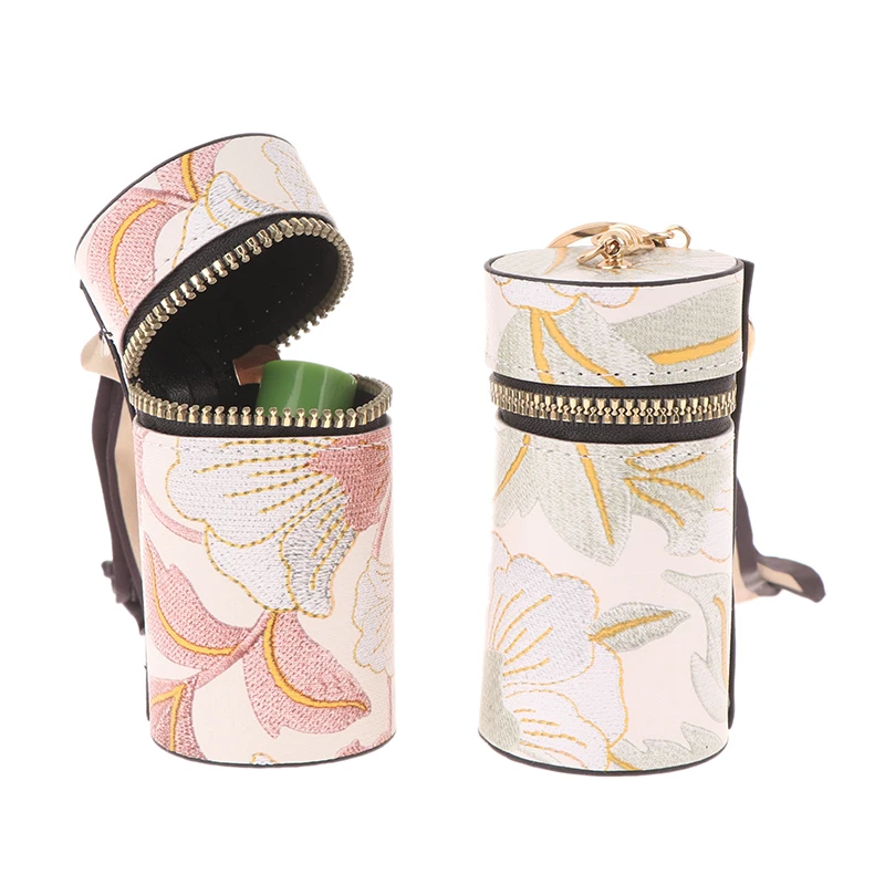 Vintage Mini-Eimer-Geldbörse mit Stickerei, Lippenstift-Aufbewahrungstasche, Schlüsselanhänger, Kopfhörertasche, kleine Tasche, Anhänger, Modeaccessoires – Detail 9