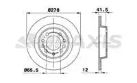 Rear brake disc mirror VECTRA C SIGNUM for AE0123