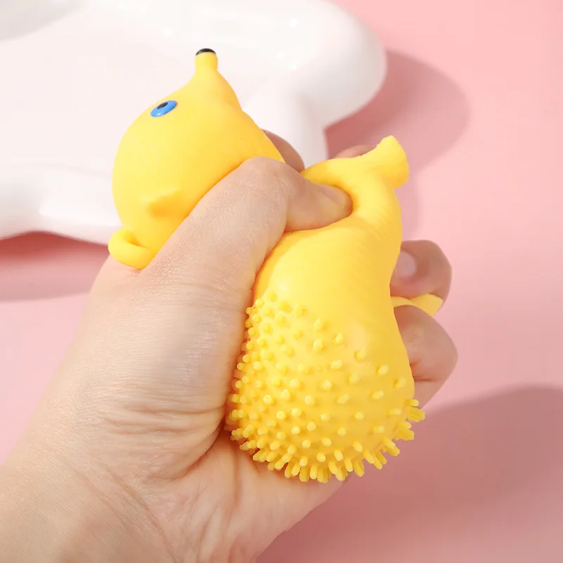 Decompression Squishy Flash Cartoon Little Fox Squeeze Ball Pinch Funny Cute Glowing Animal Furry Ball Sensory Fidget Kids Toy