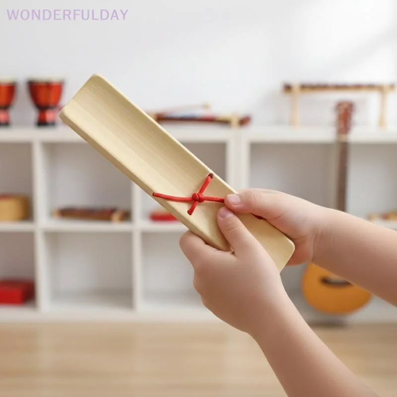 Kids Natural Bamboo Small Clapper  Educational Percussion Toy for Stage Performance Chinese Storytelling Prop
