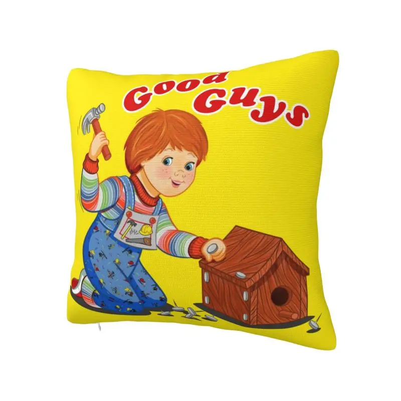 Modern Good Guys Carpenter Cushion Cover for Sofa Polyester Cartoon Child's Play Chucky Doll Throw Pillow Case Home Decorative