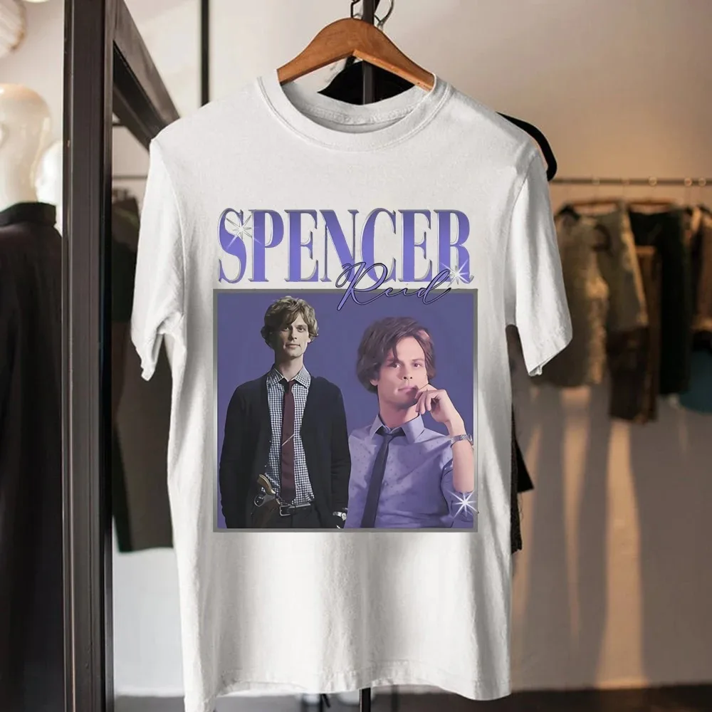 Streetwear Harajuku Vintage Spencer Reid T-shirt Criminal Minds TV Series Homage Matthew Gray Gubler Tv Show Inspired Fans Tees