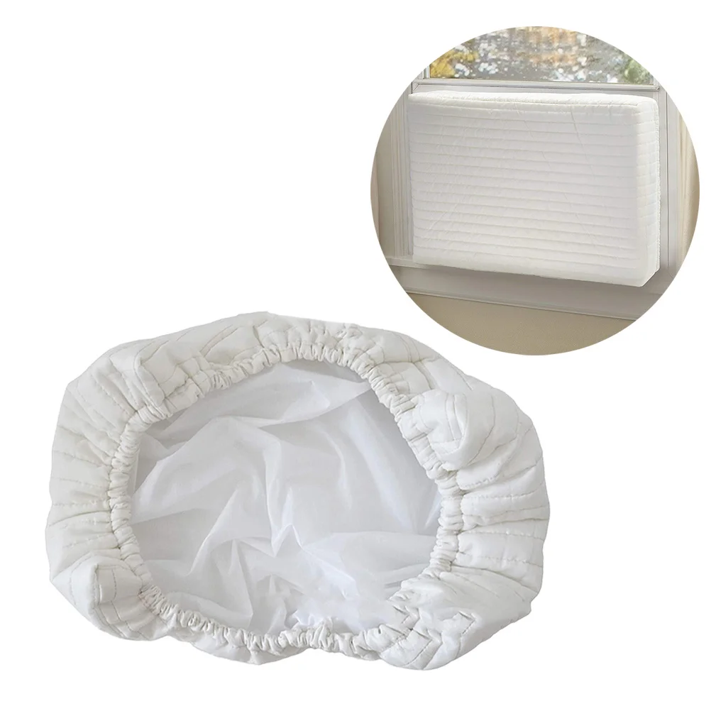 

Indoor Air Conditioner Cover Double Insulation Beige Fit Window Wall Mounted Unit Draft Wind Home Bedroom Living Room