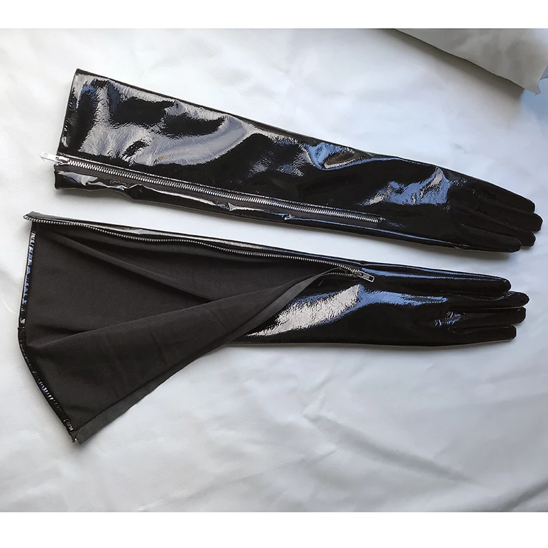 Men real sheep leather glove side open zipper long gloves Pure sheepskin gloves Driving gloves for men Customized size length