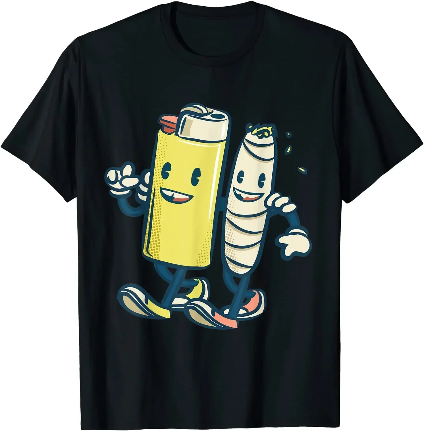 Lighter Joint Friends 420 Smoking T-Shirt Anime Graphic T-shirts for Men Clothing Women Tees