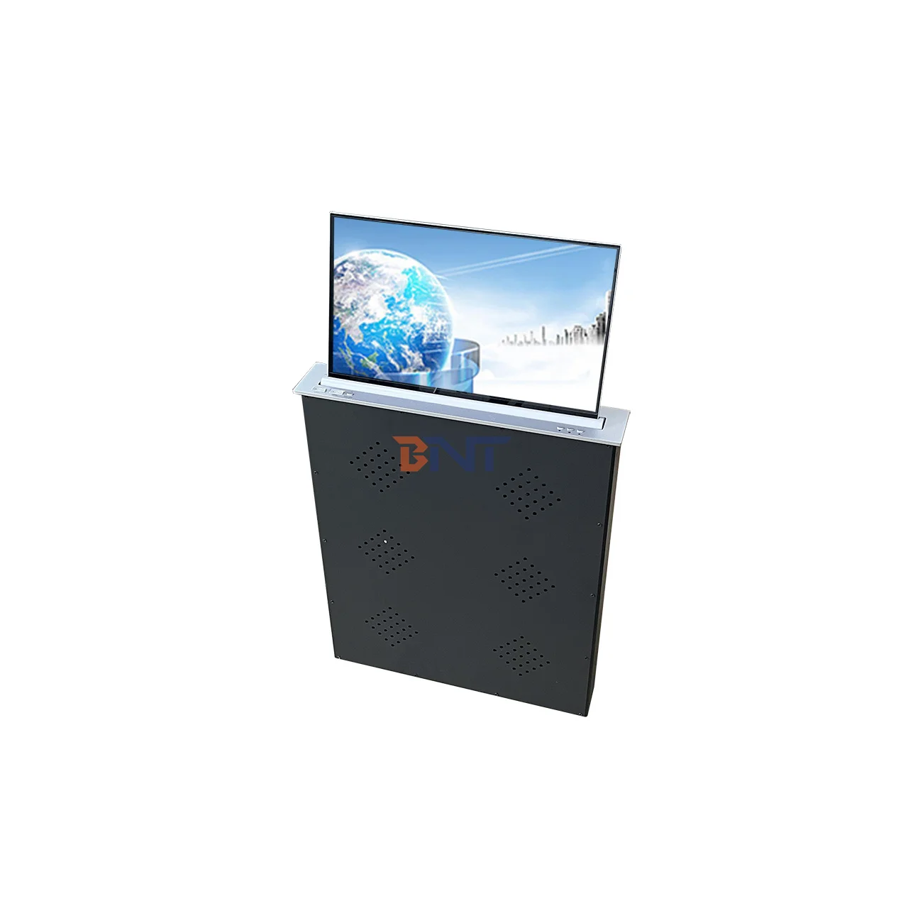 

New Arrival Conference System Latest Ultra Thin Retractable Monitor Motorized Conference Table LCD Monitor Screen Lift