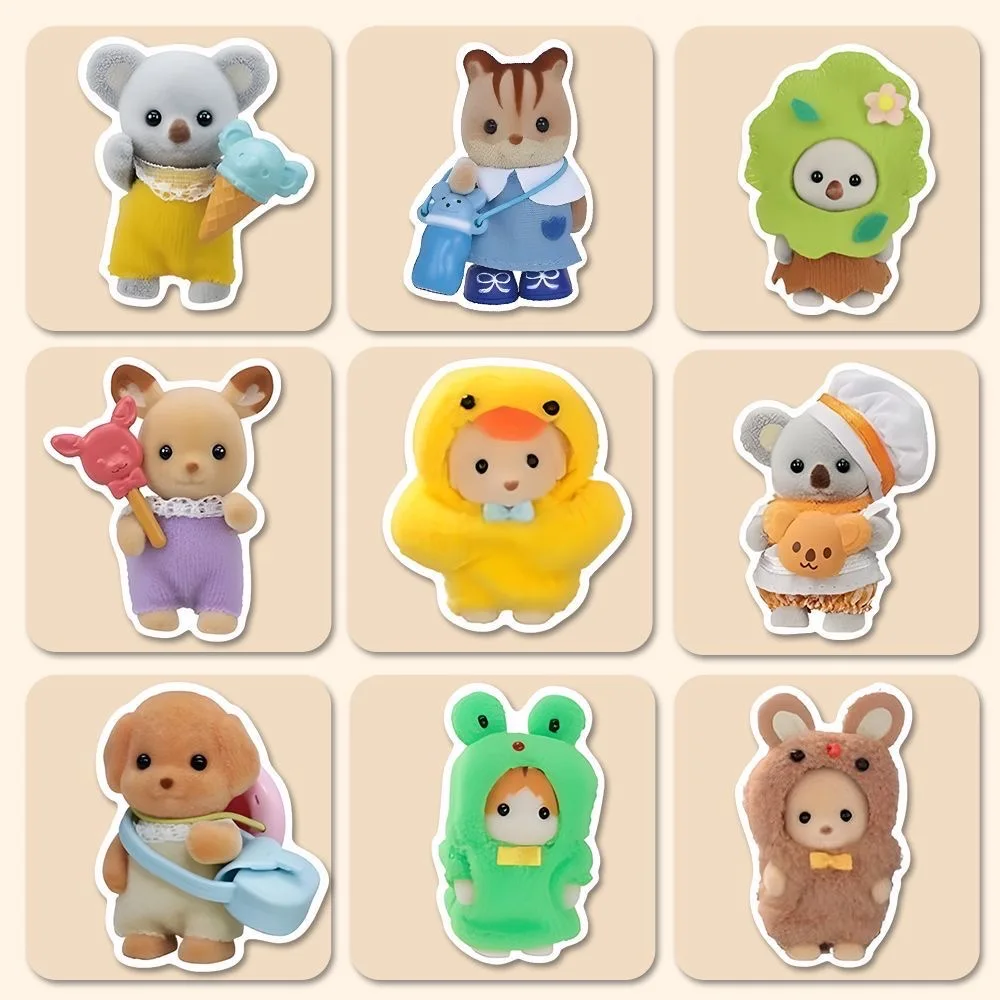 Sylvanian Families Cartoon Waterproof Stickers Pack Cute Water Bottle Laptop Skateboard Scrapbook Anime Accessories