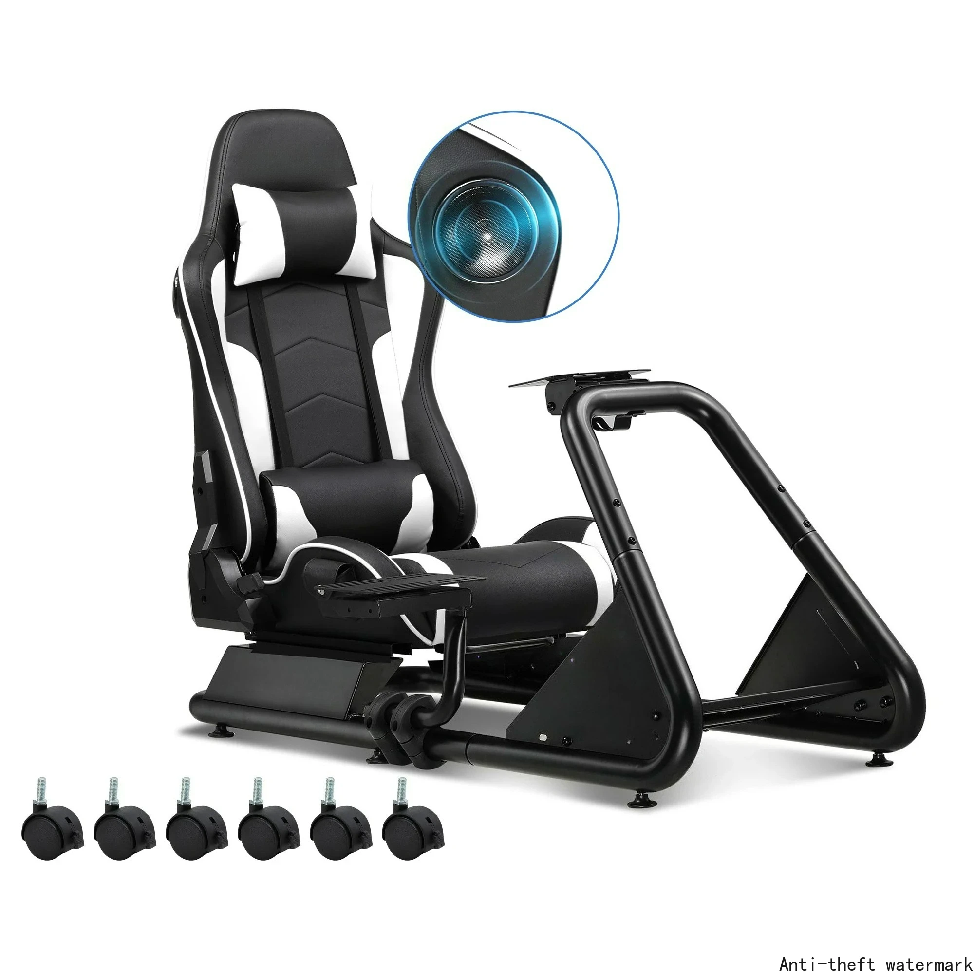 2025 - Customizable racing simulator cockpit with seat, multi-functional adjustable gaming steering wheel holder (for G2)