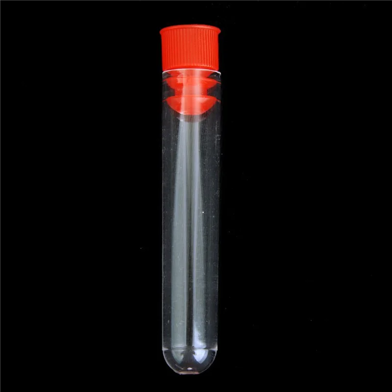 

AS60-60 Pcs Non-Completed Plastic Test Tubes Lab Test Tool With Screw Cap Transparent, 12 X 60Mm