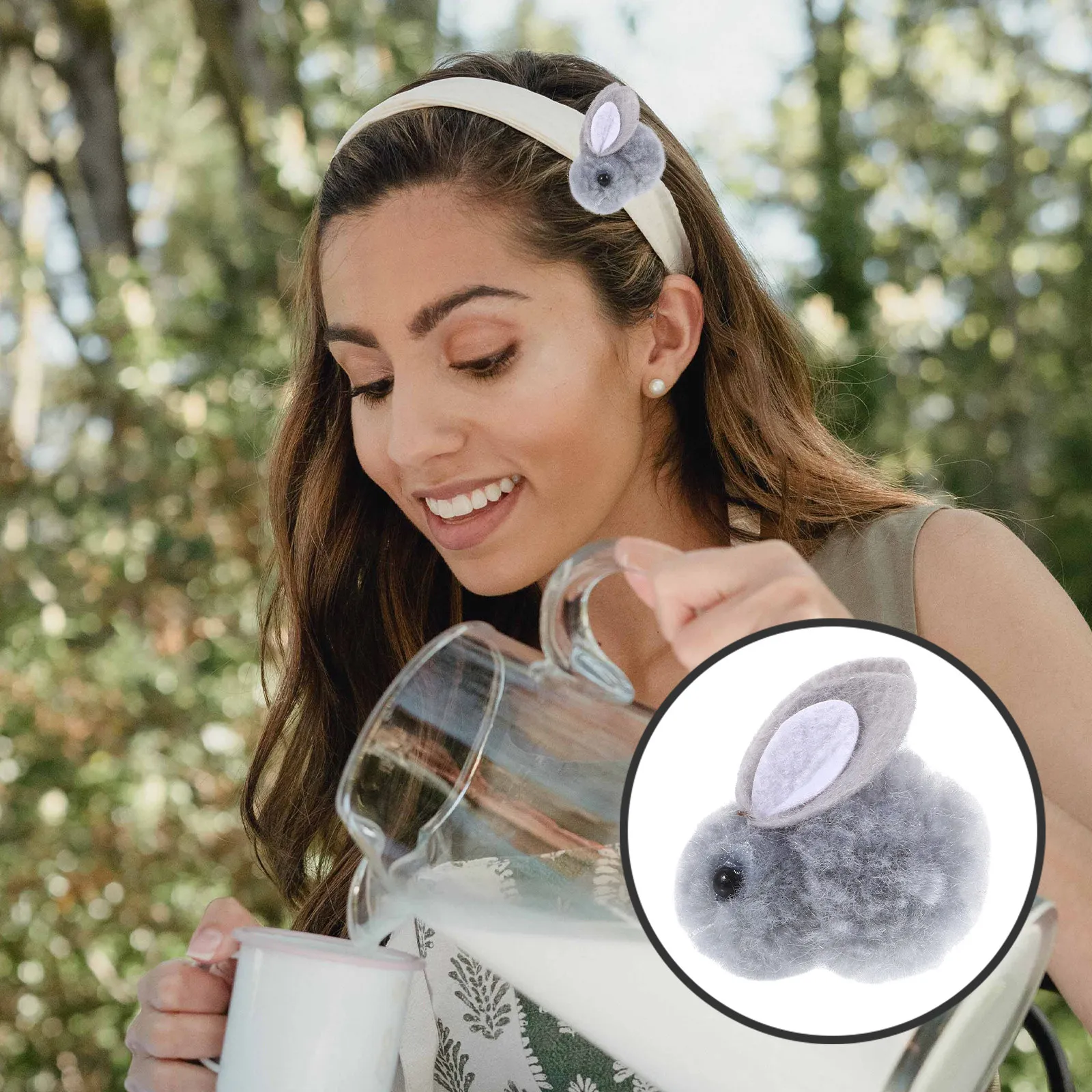 

10Pcs Mini Rabbit Small Soft Bunny Ornament 4Cm DIY Handmade Craft Clothing Garment Hat Decor Mini Rabbit