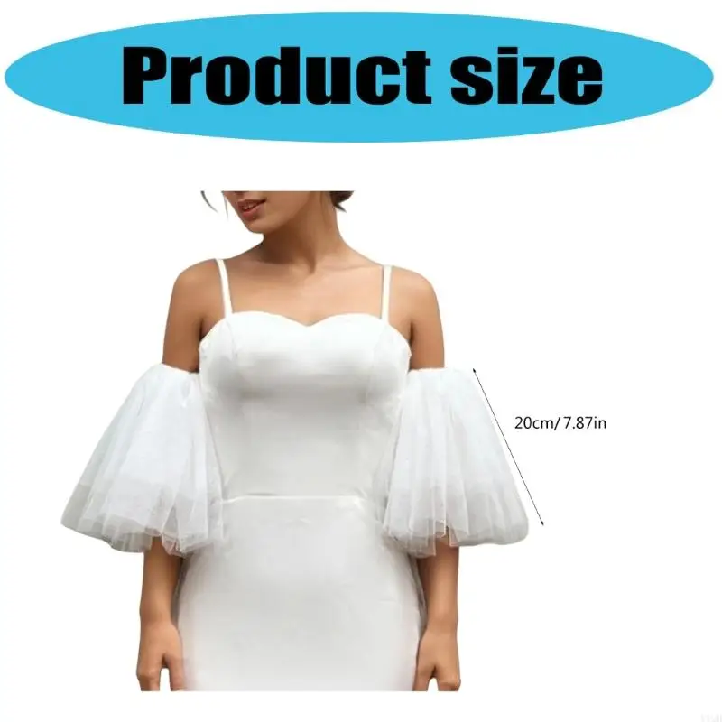 Mangas clássicas braço noiva branca Luvas respiráveis Acessórios casamento elegantes design tule forrado