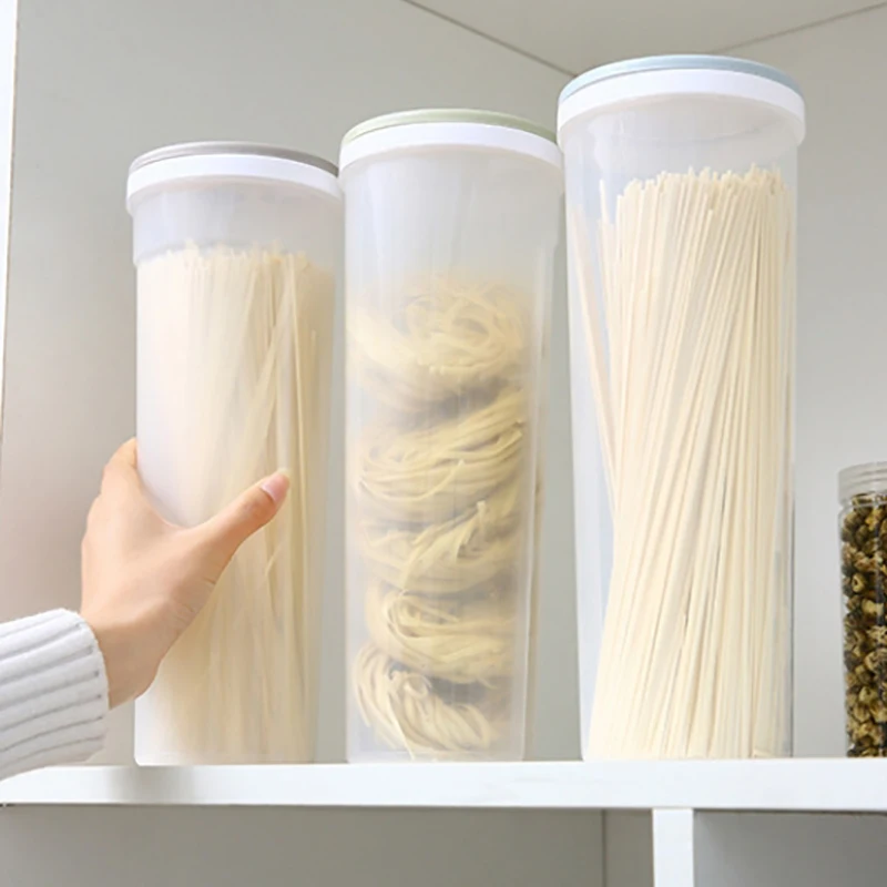 Food Storage Box Sealed Containers Leakproof Storage Box Crisper For Cereal Spaghetti Noodle Pasta Grain Kitchen Organizer
