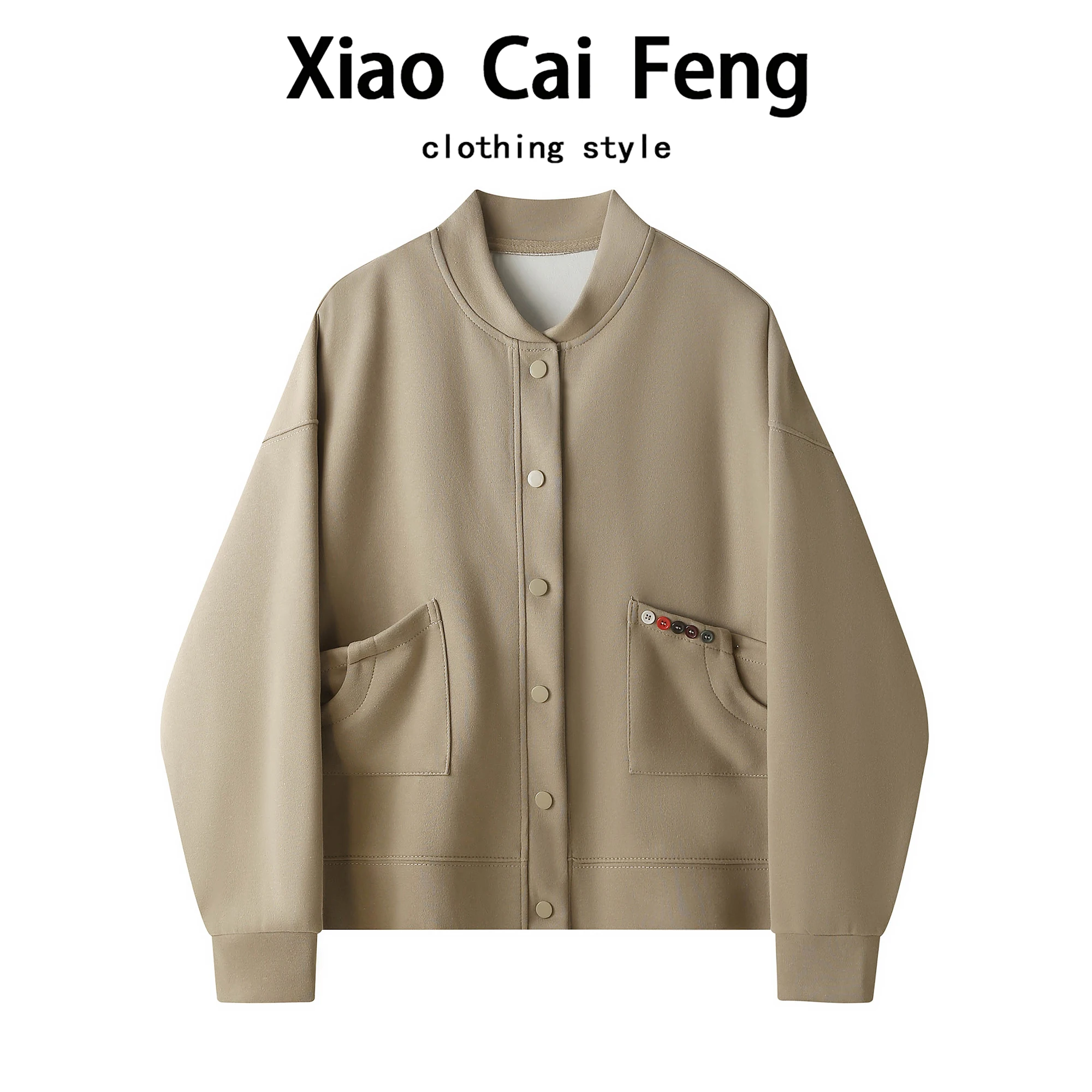 Korean Sle Knitted Cotton Baseball Jaet ort Outerwear Women's Autumn Wear 2025 New Loose Slimming Open Cardigan Sweat...