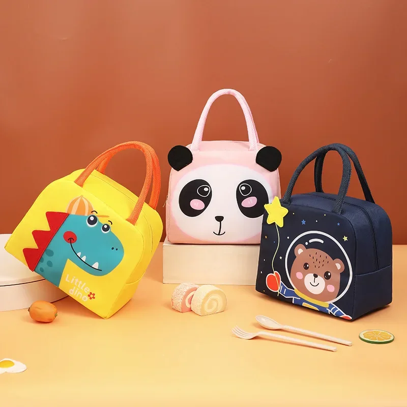 Kawaii Portable Fridge Thermal Bag Women Children's School Thermal Insulated Lunch Box Tote Food Small Cooler Bag Pouch