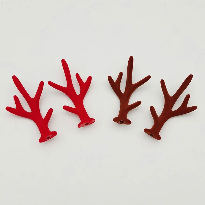 30 Stück DIY Filz Weihnachts-Horn- und Geweih-Haarspangen, Kopfschmuck, dekorative Aufnäher für Weihnachtshandarbeiten – Detail 4
