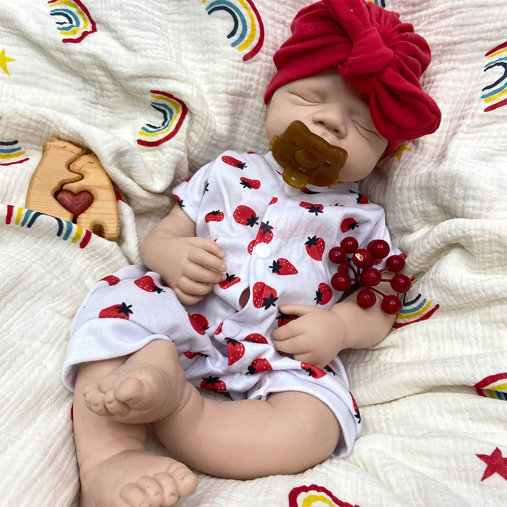 20 Inch Floppy Asleep Full Body Silicone Reborn Doll Can Take Pacifier Newborn Doll Pascale Silicone Reborn Doll Xmas Gift Toys
