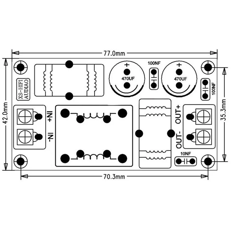 AC56-20A DC LC กรอง EMI แม่เหล็กไฟฟ้ากรองสัญญาณรบกวน Emc Fcc สูงความถี่กรองสําหรับ 12V 24V 48V รถ