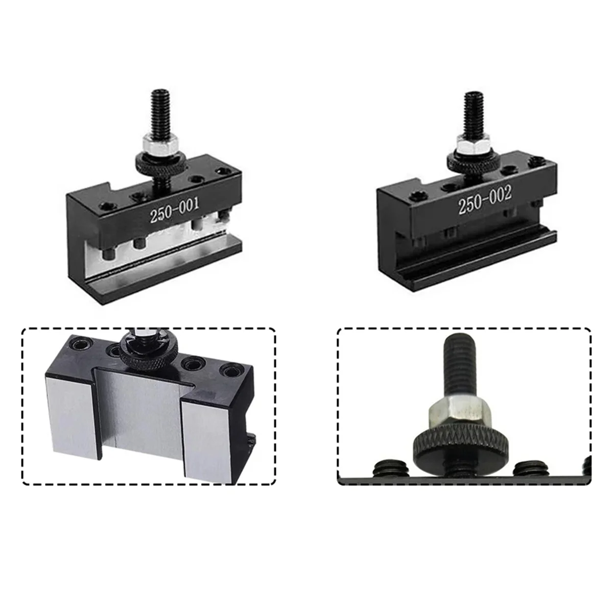 

lathe tools -Wedge Type Tool Post Set Wedge Type Tool Post Quick Change Turning and Facing Holder Fit for Lathe Tool HolderB