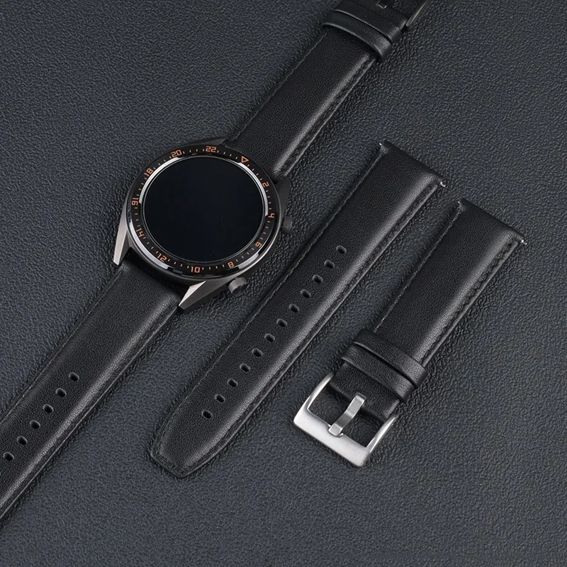 퀵 릴리스 가죽 스트랩 삼성에 적합한 갤럭시 워치 5 4 클래식 46mm 시계 밴드 20mm 22mm SM-R910 R900 SM-R925